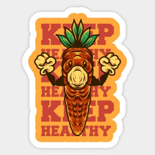 keep healthy carrot Sticker